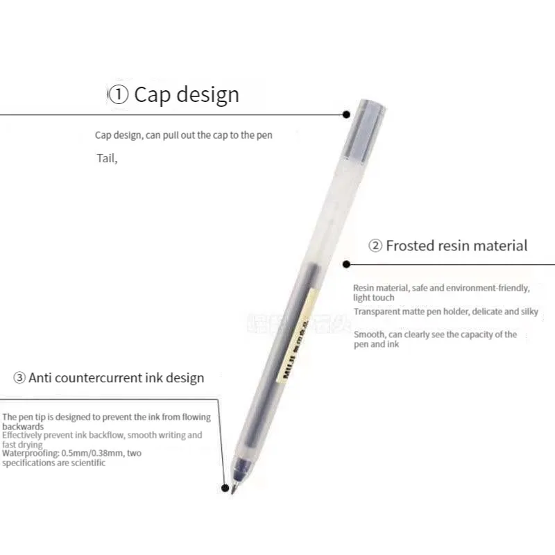 6/8 قطعة/المجموعة Kawaii MUJIs - مراجعة Muji Stationery Gel Pen وسعره