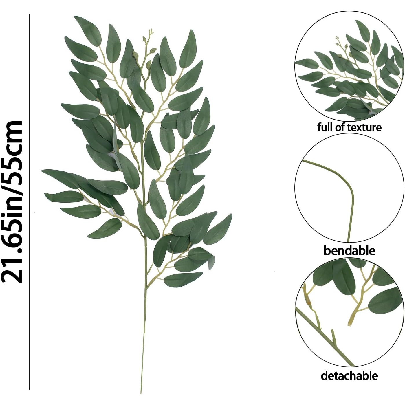 24 قطعة من سيقان الروسكوس الخض - مراجعة Ruscus Stem Faux وسعره