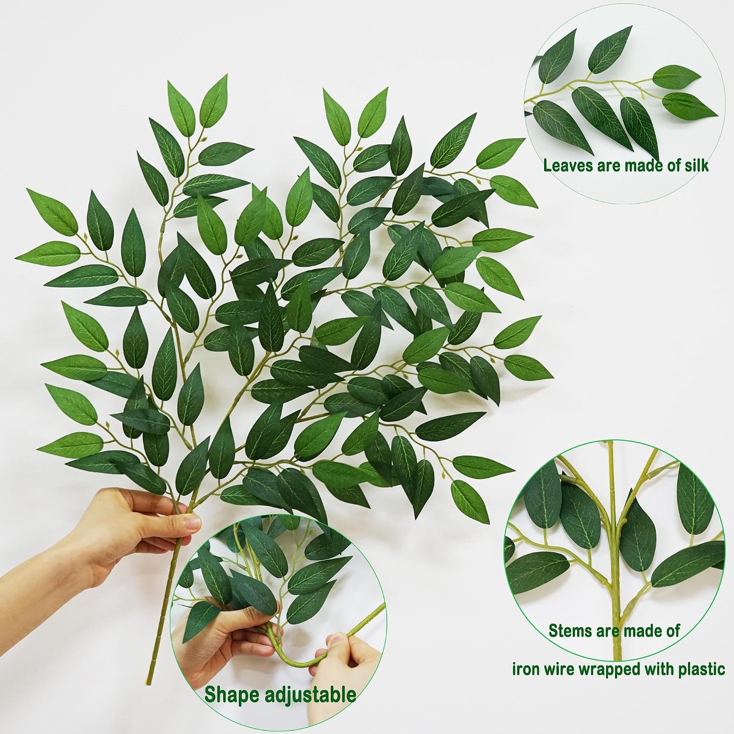 130 قطعة من سيقان نبات الروسكو - مراجعة Ruscus Stem Faux وسعره
