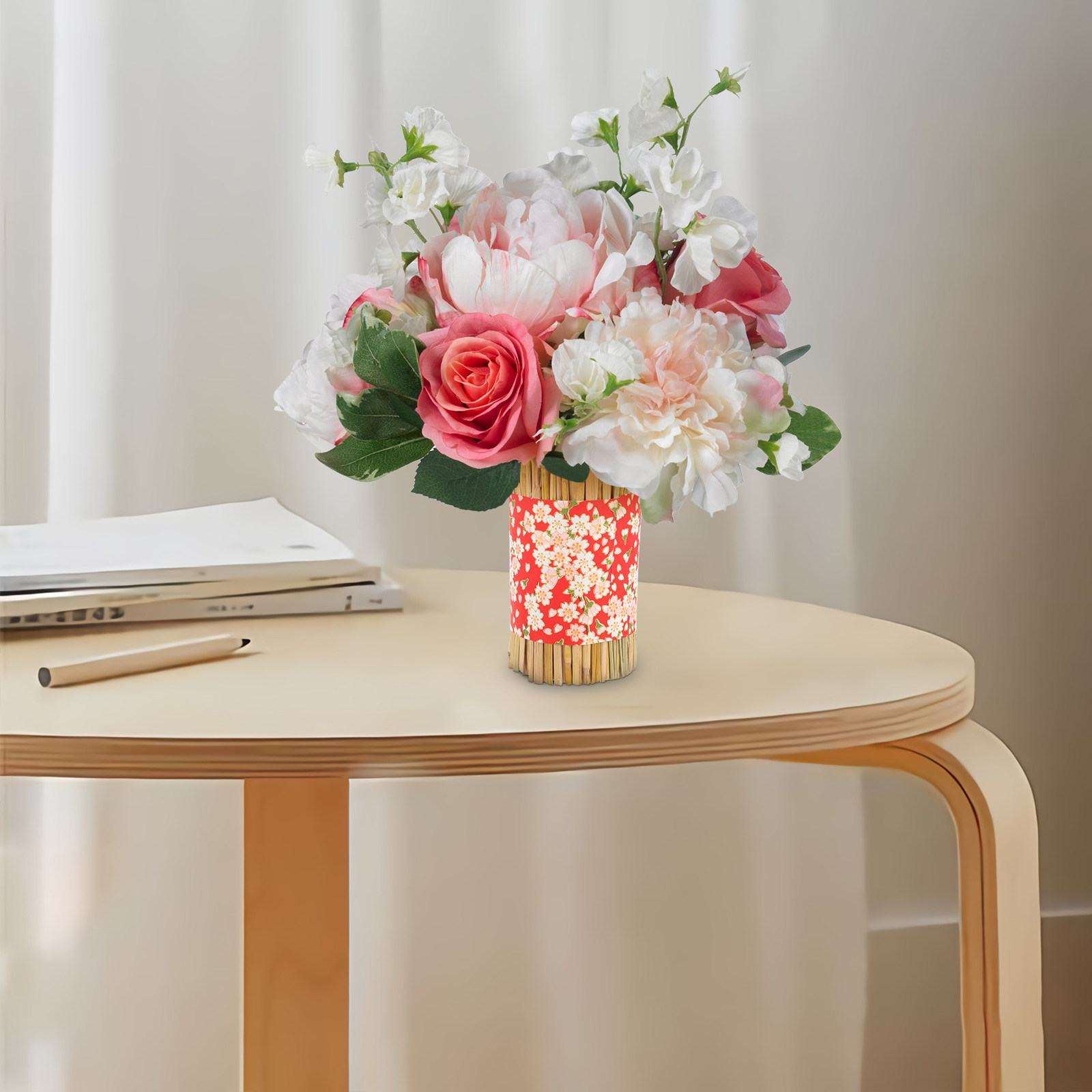 مزهرية زخرفية من القش لترتيب ا - مراجعة Supply For Florist وسعره